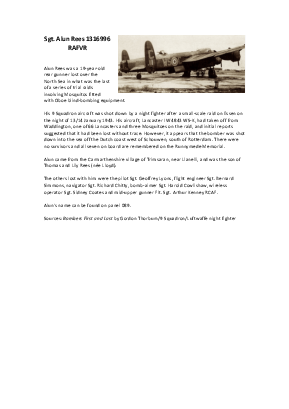 A preview of a PDF biography for Rees, Alun